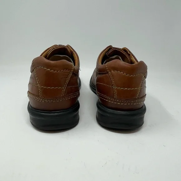 Clarks Leather Oxfords Mens Size 10 Lace Up Shoes Brown Conform Casual - Picture 3 of 8